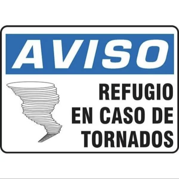 Accuform OSHA NOTICE SAFETY SIGN TORNADO SHMADM823XP SHMADM823XP - main